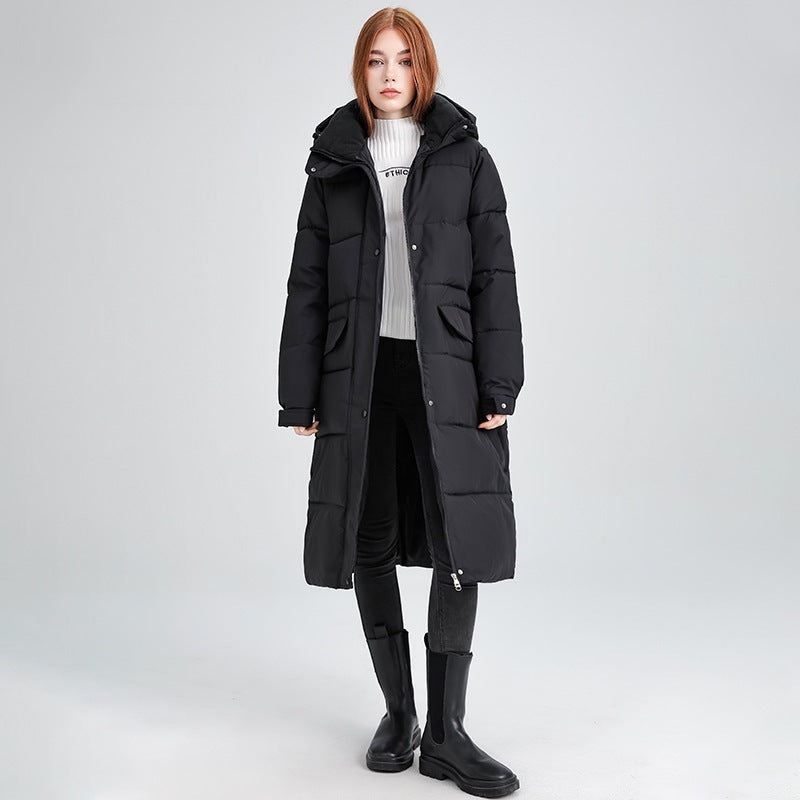 Cotton-padded Over-the-knee Coat