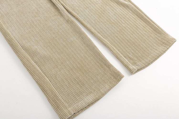 Corduroy Draped Knit Sweatpants
