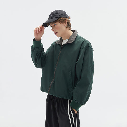 Zip-Up Stand Collar Jacket