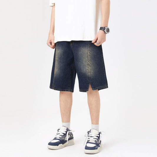 Retro Washed Denim Shorts