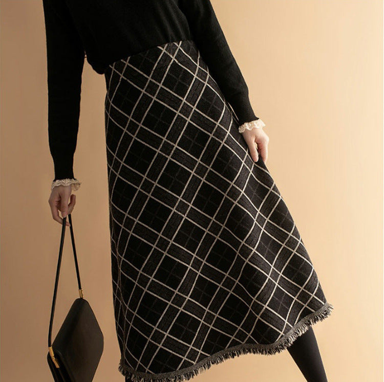 Big Hem Wool Midi Dress