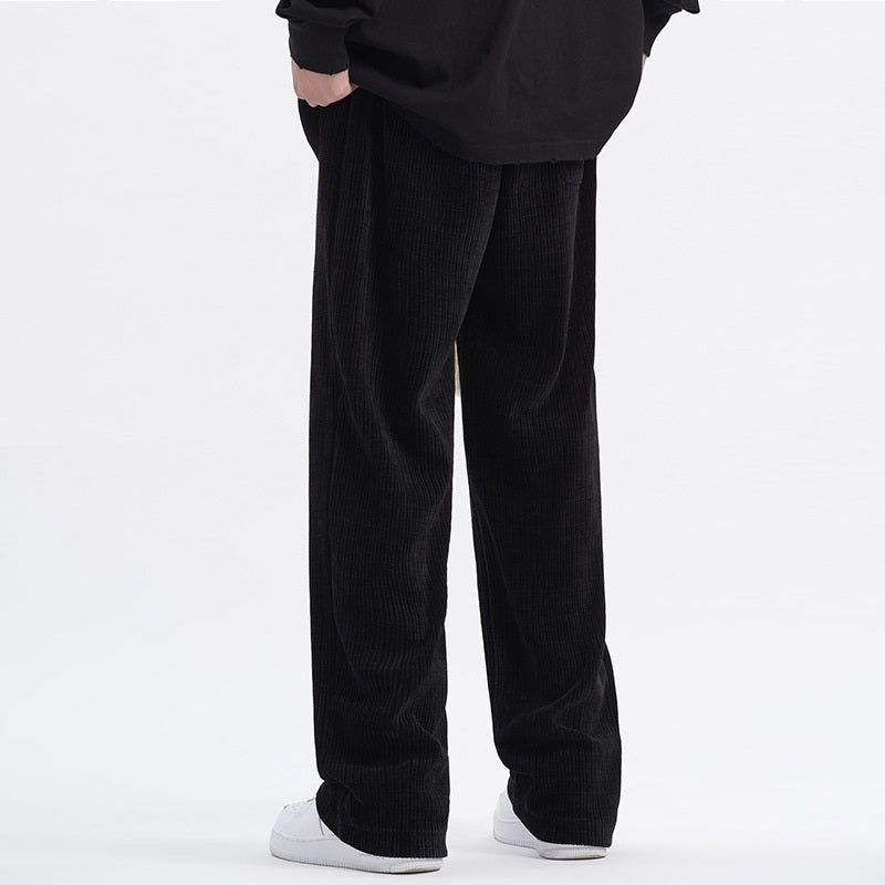 Loose Straight Corduroy Pants