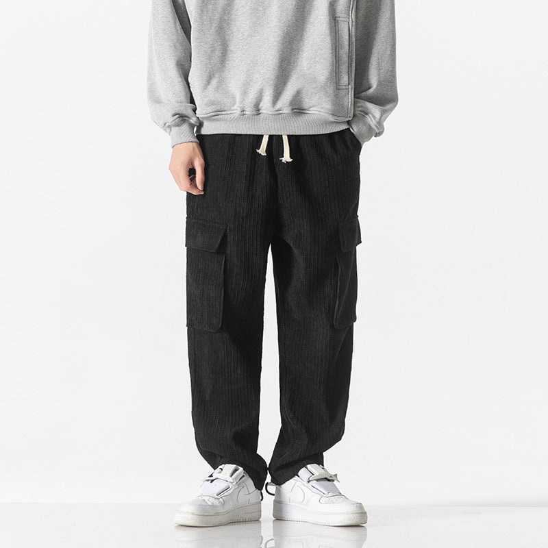 Workwear Loose Straight Corduroy Pants