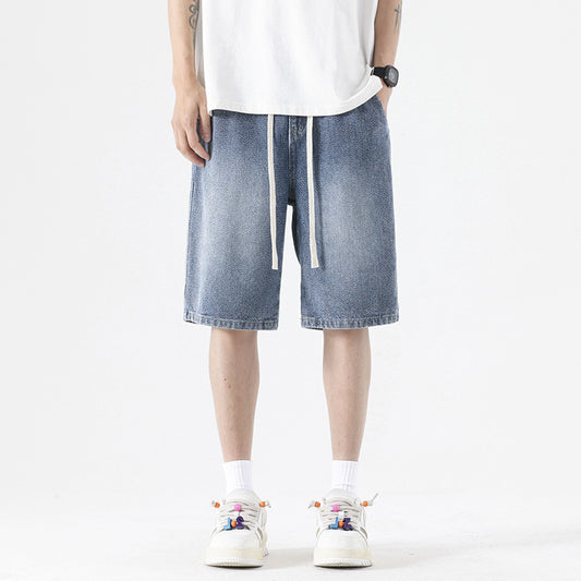 Starry Sky Pattern Denim Shorts