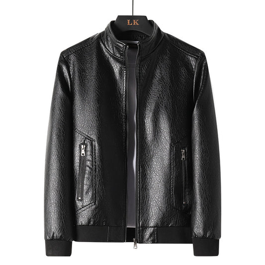 Men's Simplicity Leather Coat