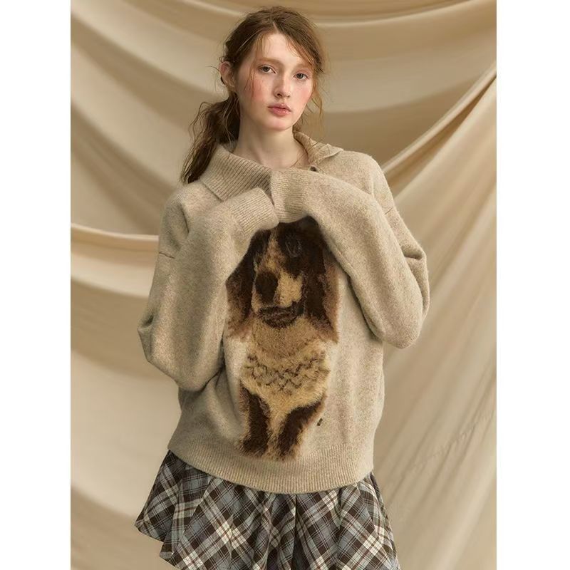 Retro Loose French Ins Sweater