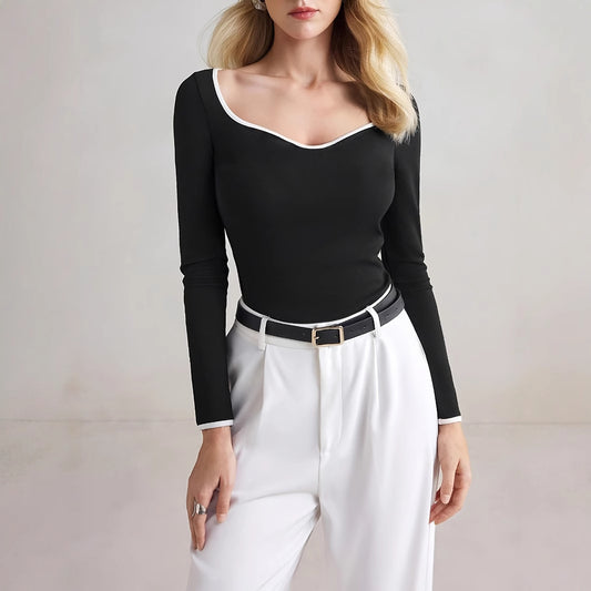 SlimColorblock Long Sleeve Top