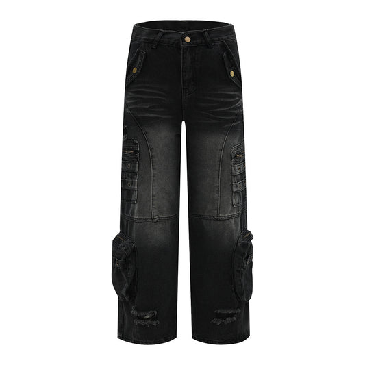 Washed Hole Denim