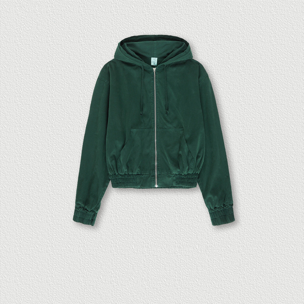 Vintage Washed Distressed Zip Hoodie