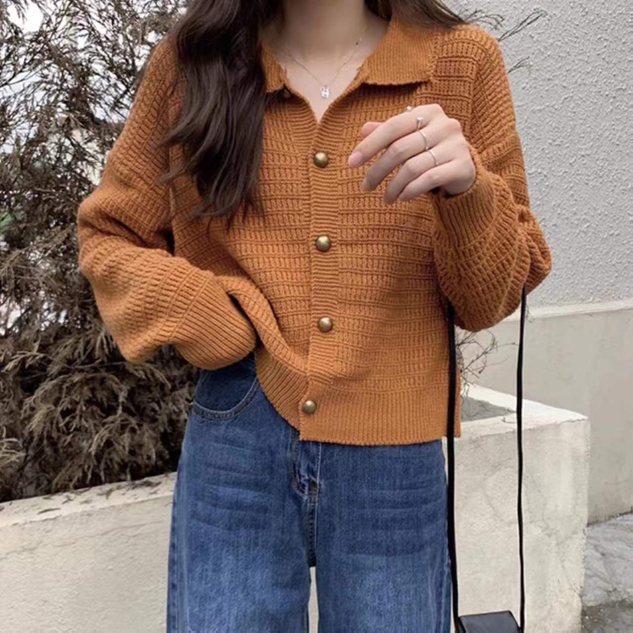 Retro Lapels Sweaters Cardigan