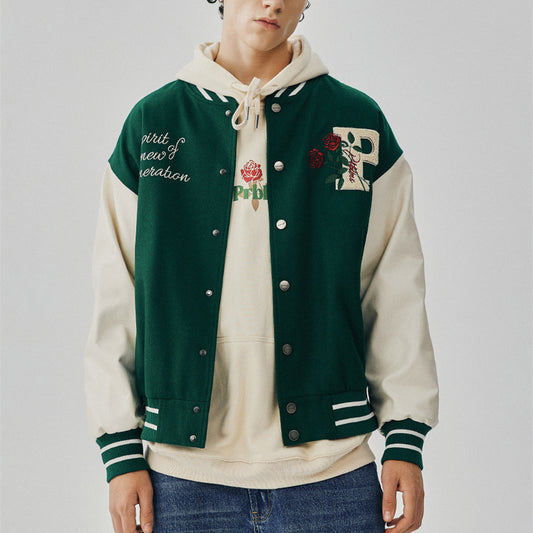 Embroidered Baseball Jacket