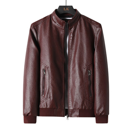 Men's Simplicity Leather Coat