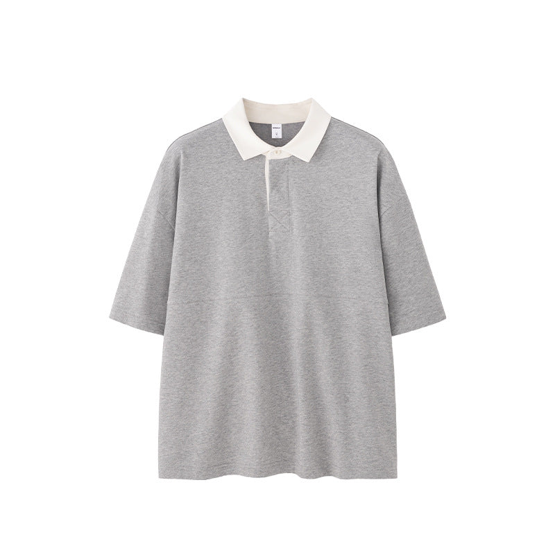 Loose Fit Lapel Polo Shirt