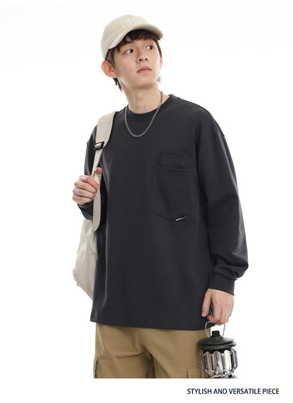 Essential Long-Sleeve Pocket Tee