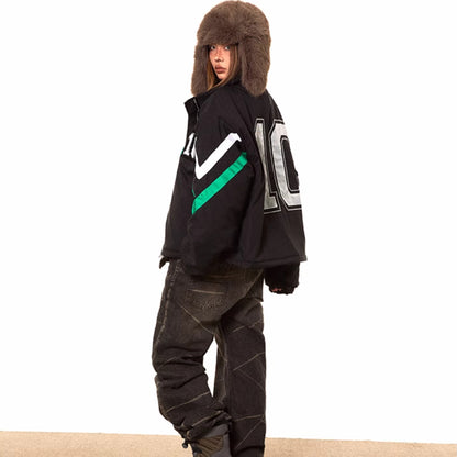 Varsity Stripe Puffer Jacket