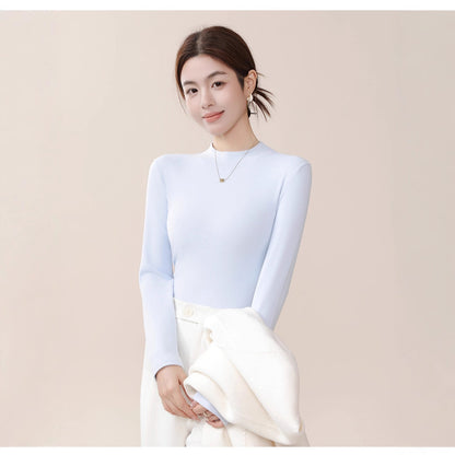 Half Turtleneck Inner Wear Warm Thickened Long Sleeve Loose Top