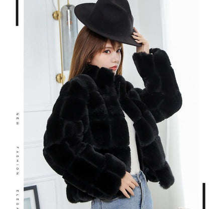 Imitation Fur Rex Rabbit Fur Coat