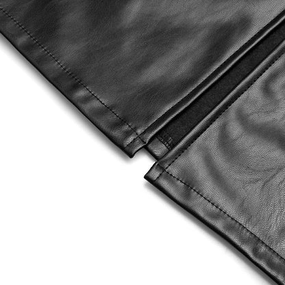 Russian Leather Midi Skirt