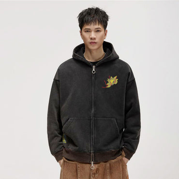 Graphic Zip-Up Hoodie