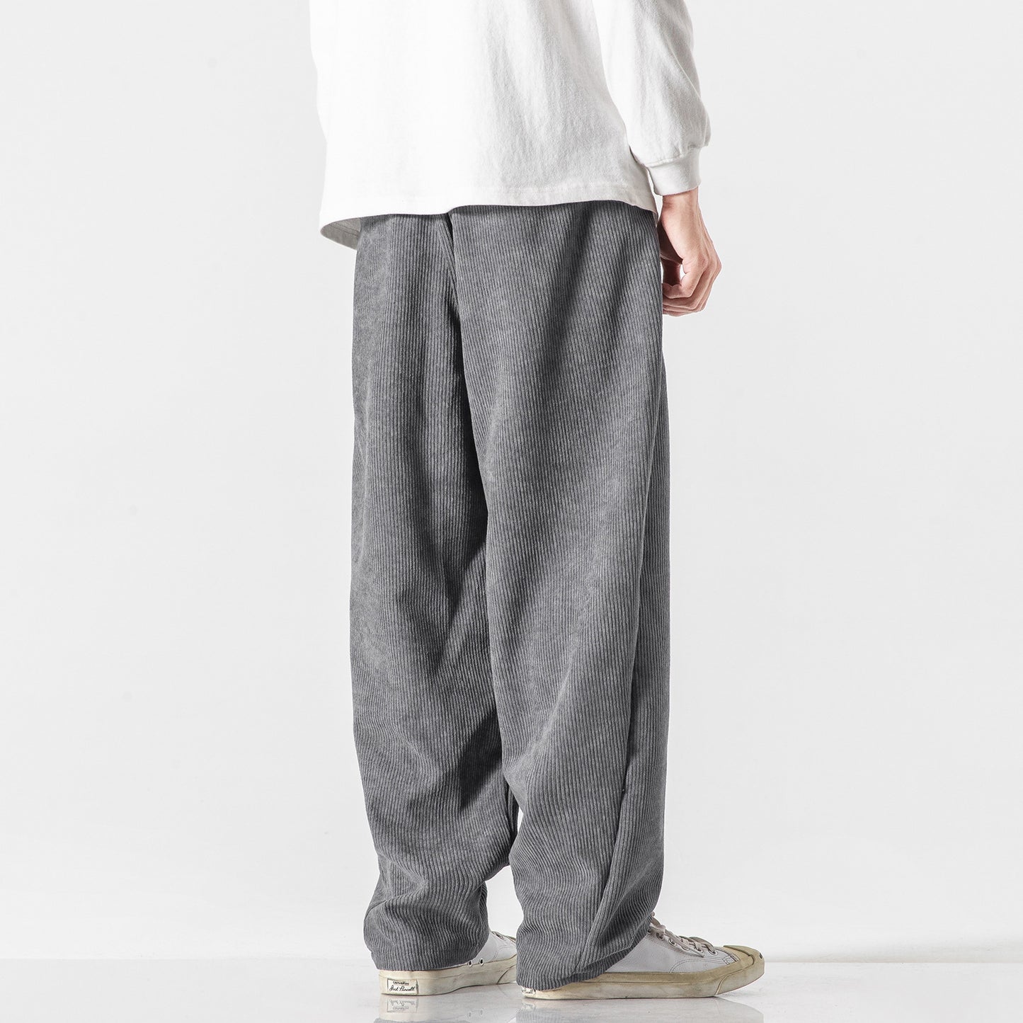 Wide-Leg Corduroy Pants