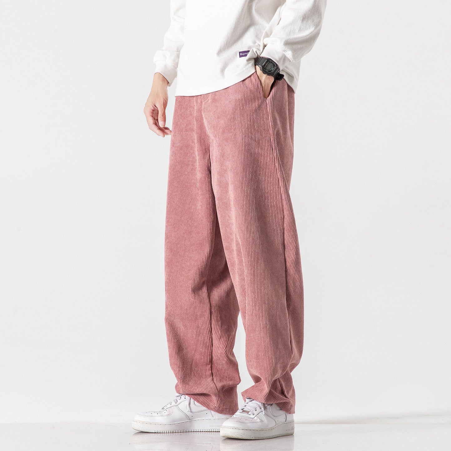 Wide-Leg Corduroy Pants