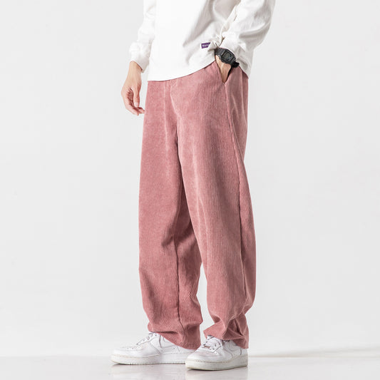 Wide-Leg Corduroy Pants