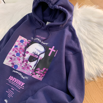 Ins Tide Loose Printed Hoodie
