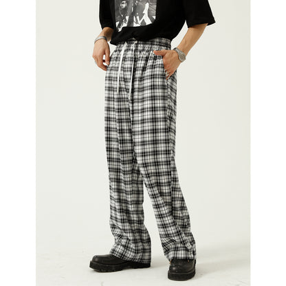 Plaid Loose-Fit Sweatpants