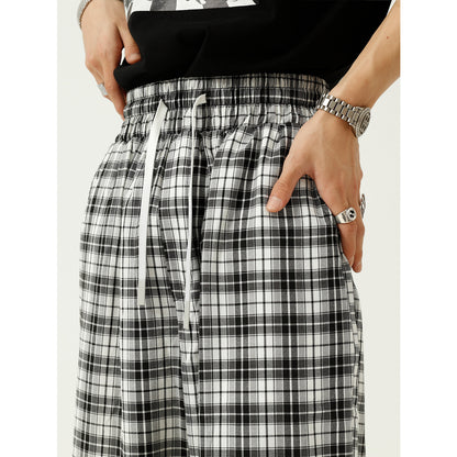 Plaid Loose-Fit Sweatpants