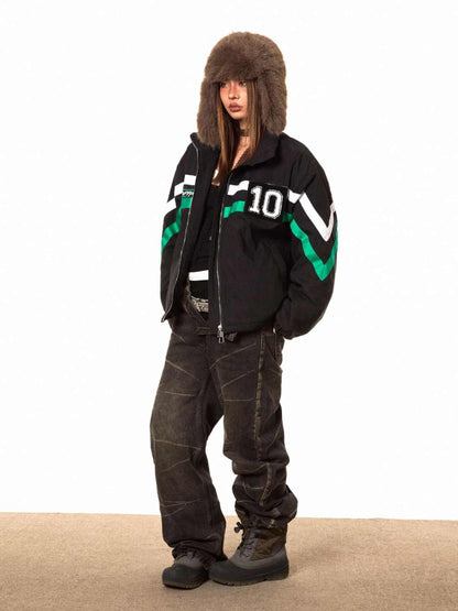 Varsity Stripe Puffer Jacket