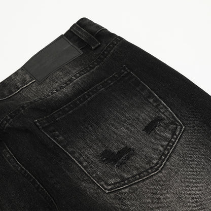 Retro Tattered Jeans Denim