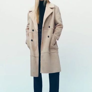 Shearline Double-Breasted Winter Coat
