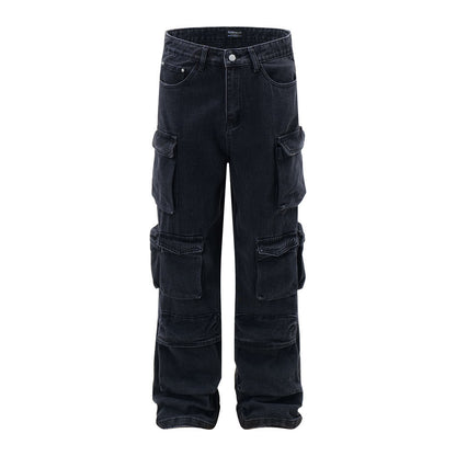 Multi-Pocket Workwear Denim