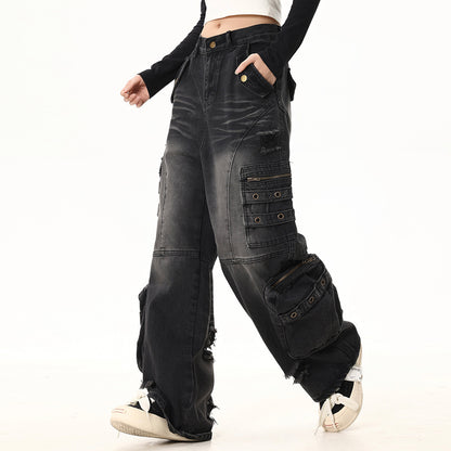 Washed Hole Denim