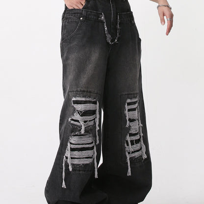 Loose Fitting Wide Leg Jeans