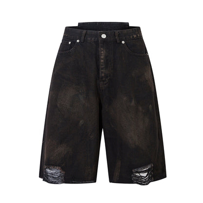 Waste Soil Spray Painting Denim