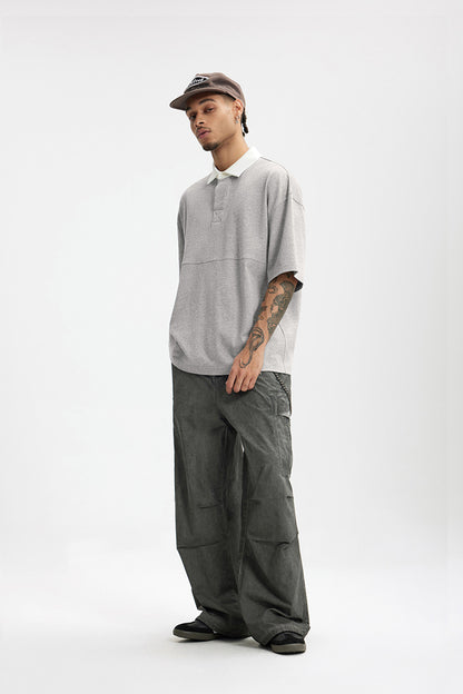 Loose Fit Lapel Polo Shirt