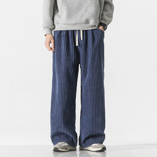 Wide-Leg Corduroy Sweatpants