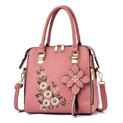 Flowers Embroidered Handbag