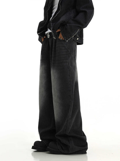 Retro Washed Wide-leg Pants