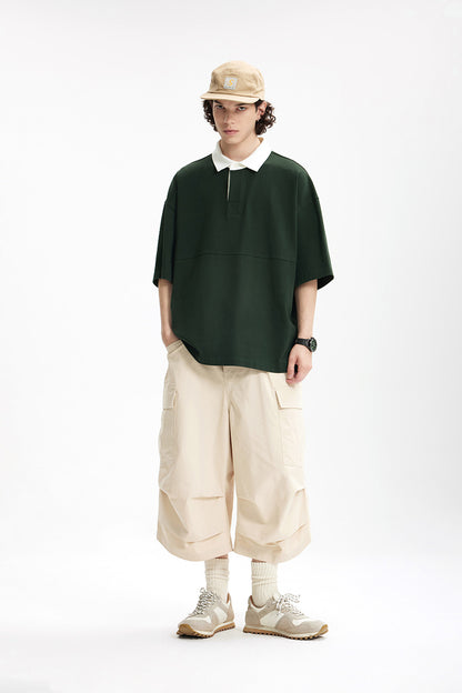 Loose Fit Lapel Polo Shirt