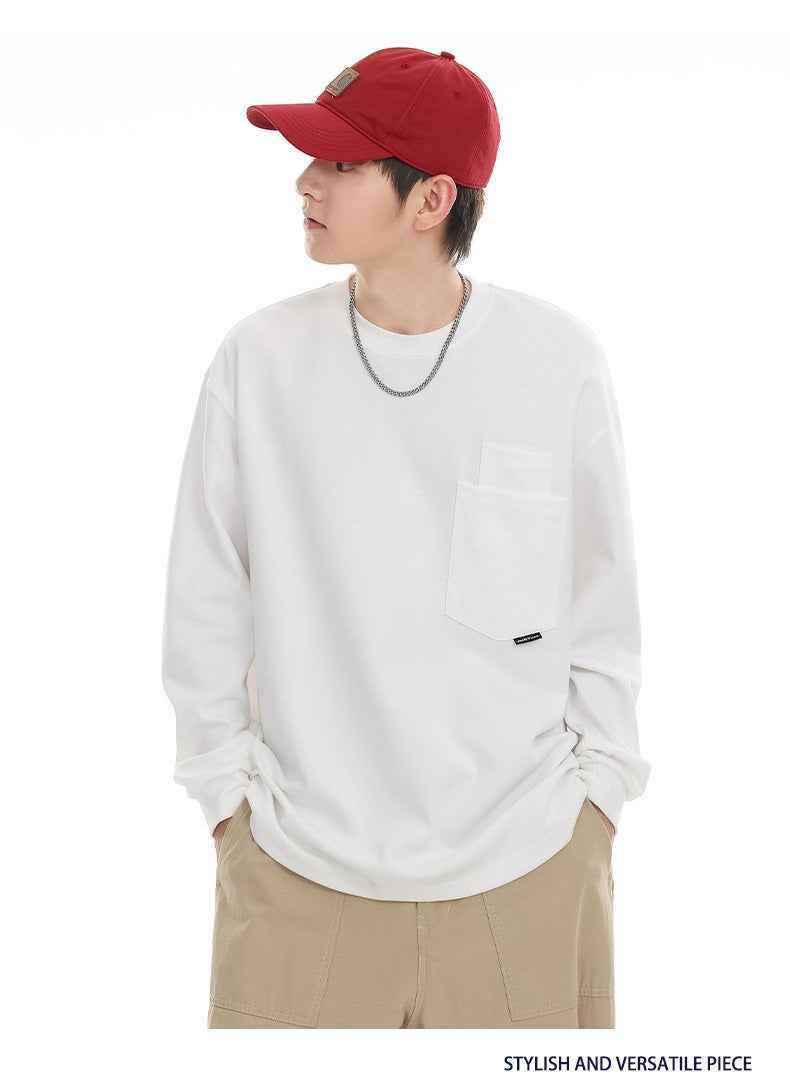Essential Long-Sleeve Pocket Tee