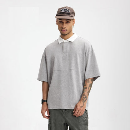 Loose Fit Lapel Polo Shirt