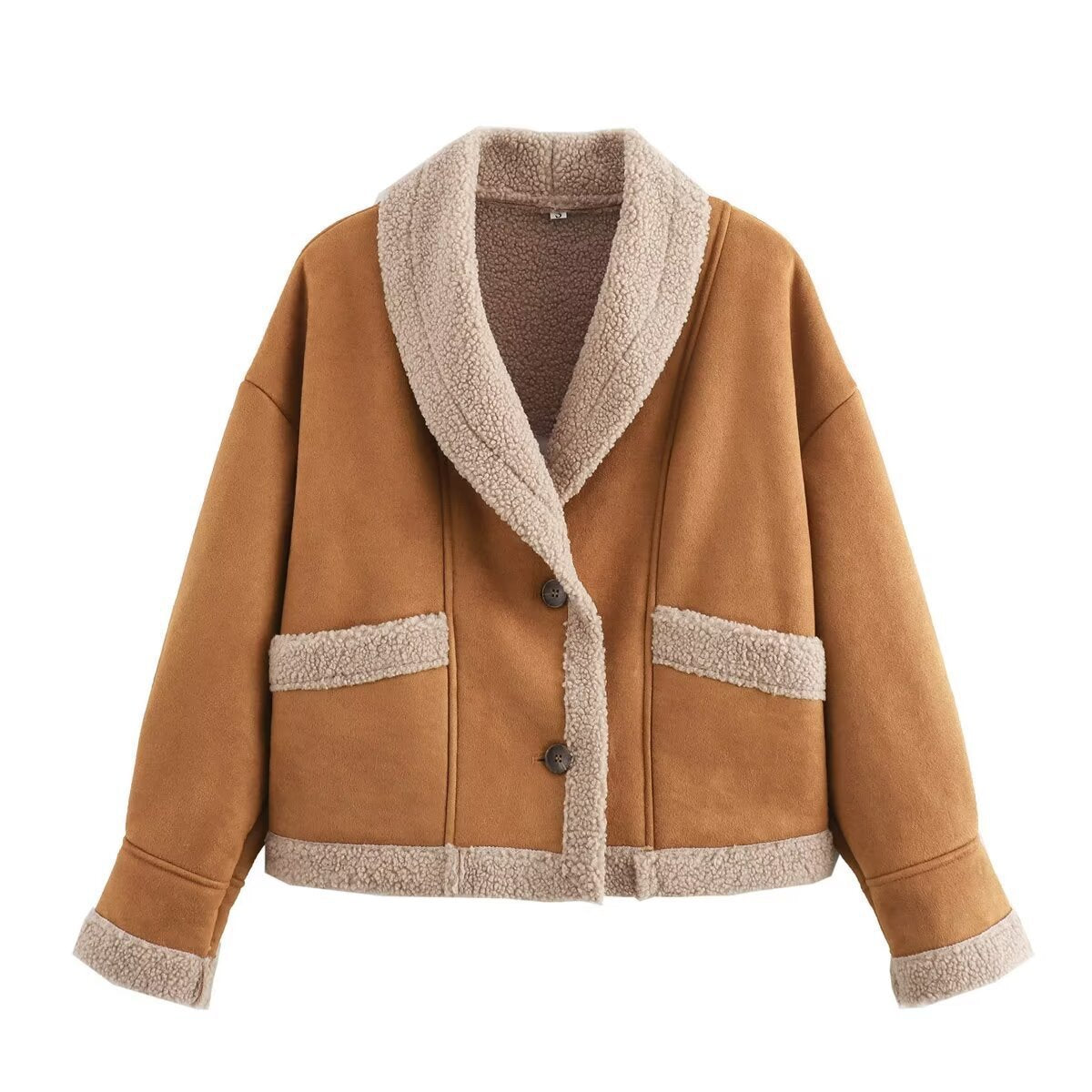 Retro Woolen Fur Leather Jacket