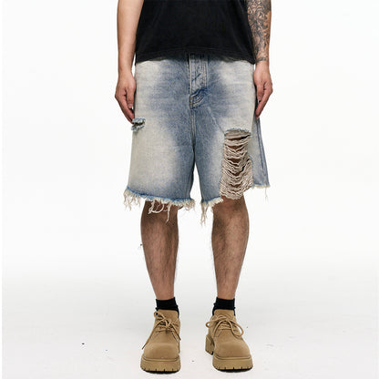 Retro Washed Old Men's Denim Shorts