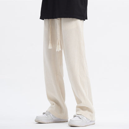 Loose Straight Corduroy Pants