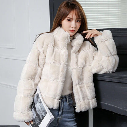 Imitation Fur Rex Rabbit Fur Coat