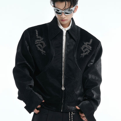 Snakeskin Stitching Jacket