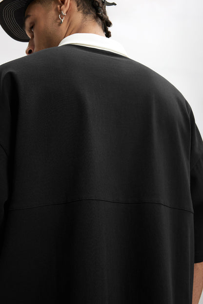 Loose Fit Lapel Polo Shirt