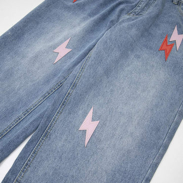 Embroidered Denim Trousers